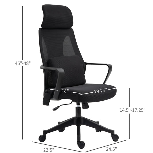 Office Chair High Back, Ergonomic Mesh Computer Chair Executive Task Chair with Massage Lumbar Support &; Headrest Rocking - Gallery Canada
