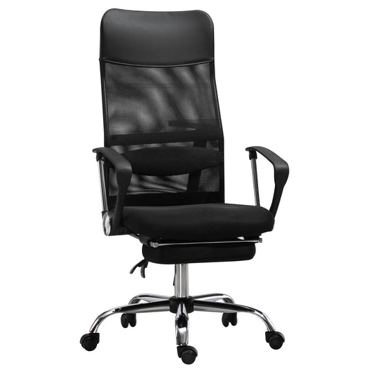 Office Chair High Back Mesh Executive Computer Desk Napping Seat, Height Adjustable, Swivel with Footrest and Lumbar Support at Gallery Canada