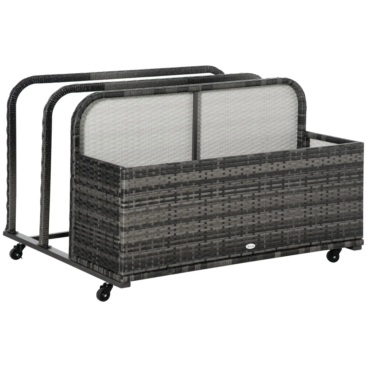 Outdoor Wicker Pool Storage Organizer, Gray Patio Storage Boxes at Gallery Canada