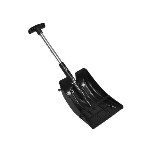 3-in-1 Snow Shovel with Ice Scraper and Snow Brush, Black