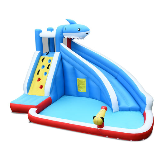 Inflatable Shark Bounce House with Water Slide and Climbing Wall without Blower at Gallery Canada