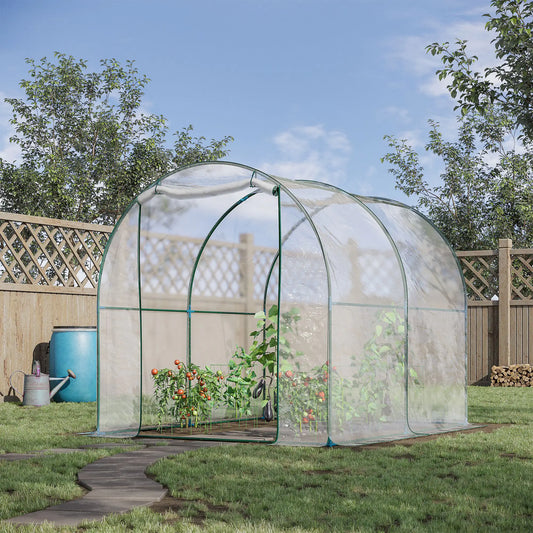6.6' x 8.2' x 6.6' Dome Tunnel Greenhouse, Transparent Tunnel Greenhouses Transparent at Gallery Canada