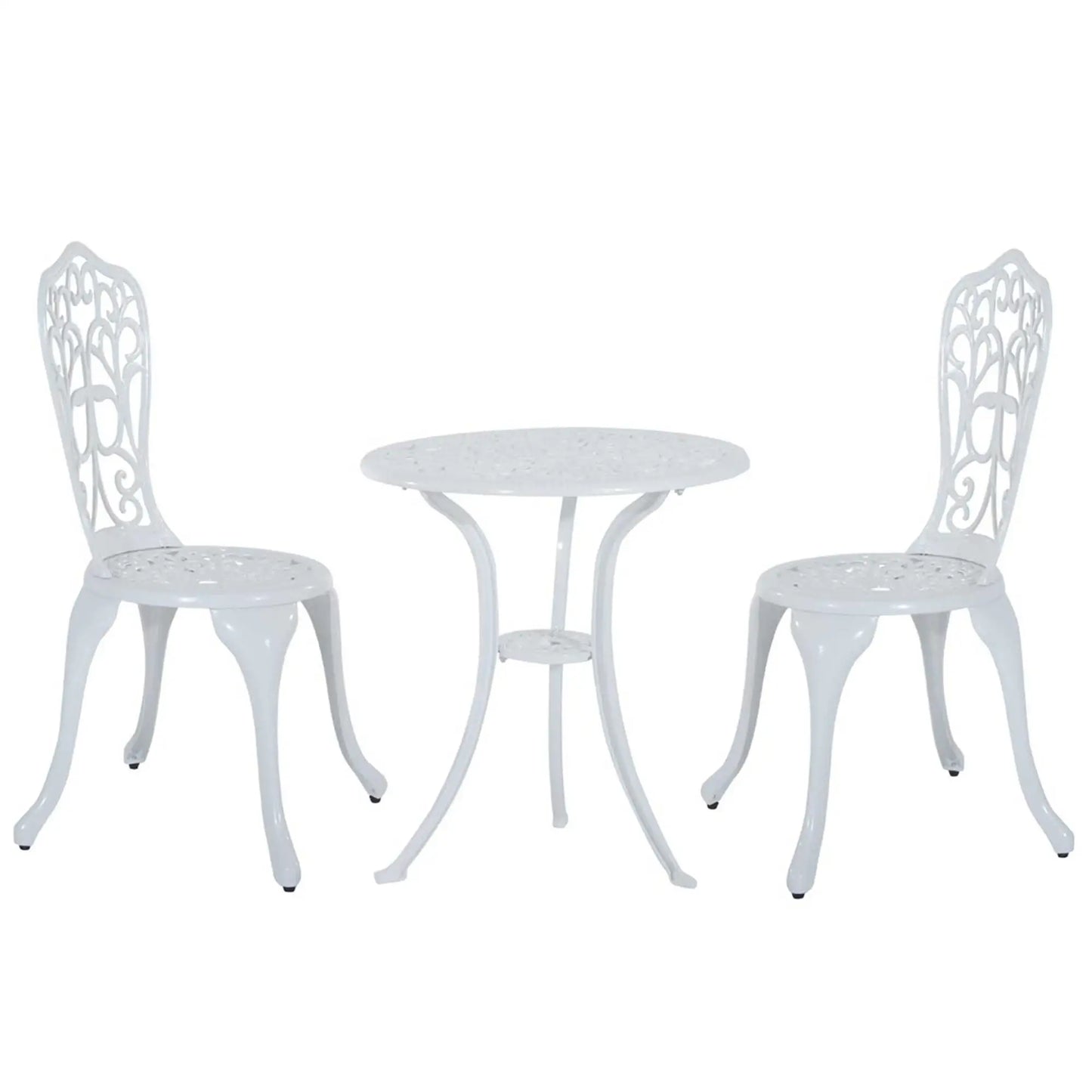 Antique Outdoor Bistro Set, 3 Pieces, Patio Table and Chairs, White Bistro Sets at Gallery Canada