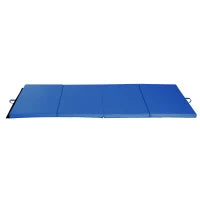 4'x8'x2" Folding Gymnastics Tumbling Mat, Exercise Mat with Carrying Handles for Yoga, MMA, Martial Arts, Stretching, Core Workouts, Dark Blue Gymnastics Mats at Gallery Canada