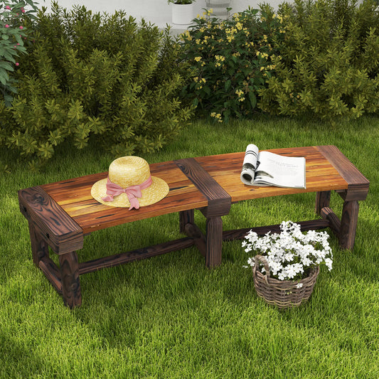 Wooden Outdoor Tree Bench, Slatted Seat, 60in, Brown Outdoor Benches Brown at Gallery Canada