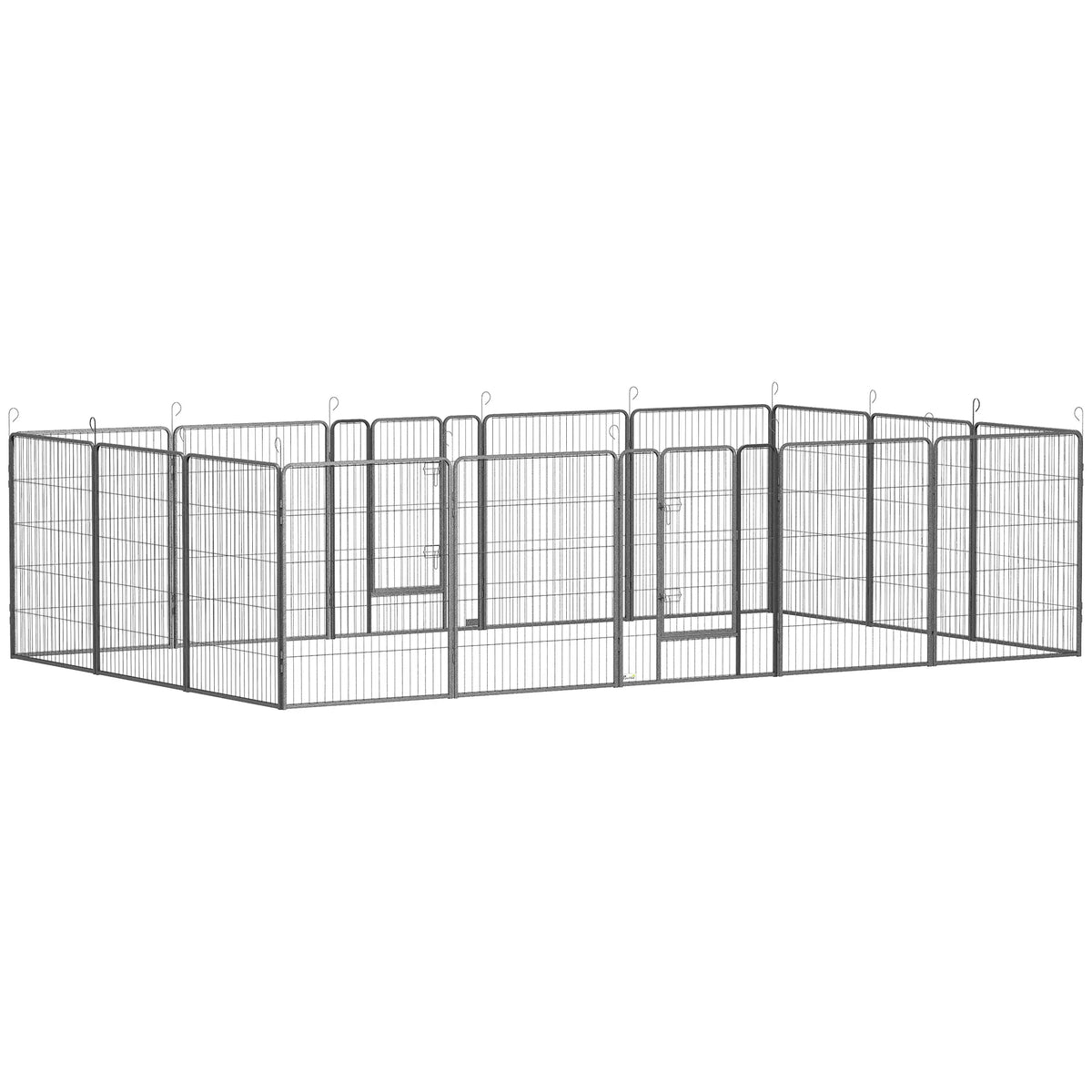 16 Panel 39" Heavy Duty Dog Playpen, Small Medium Large Dogs, Grey Houses, Kennels & Pens at Gallery Canada