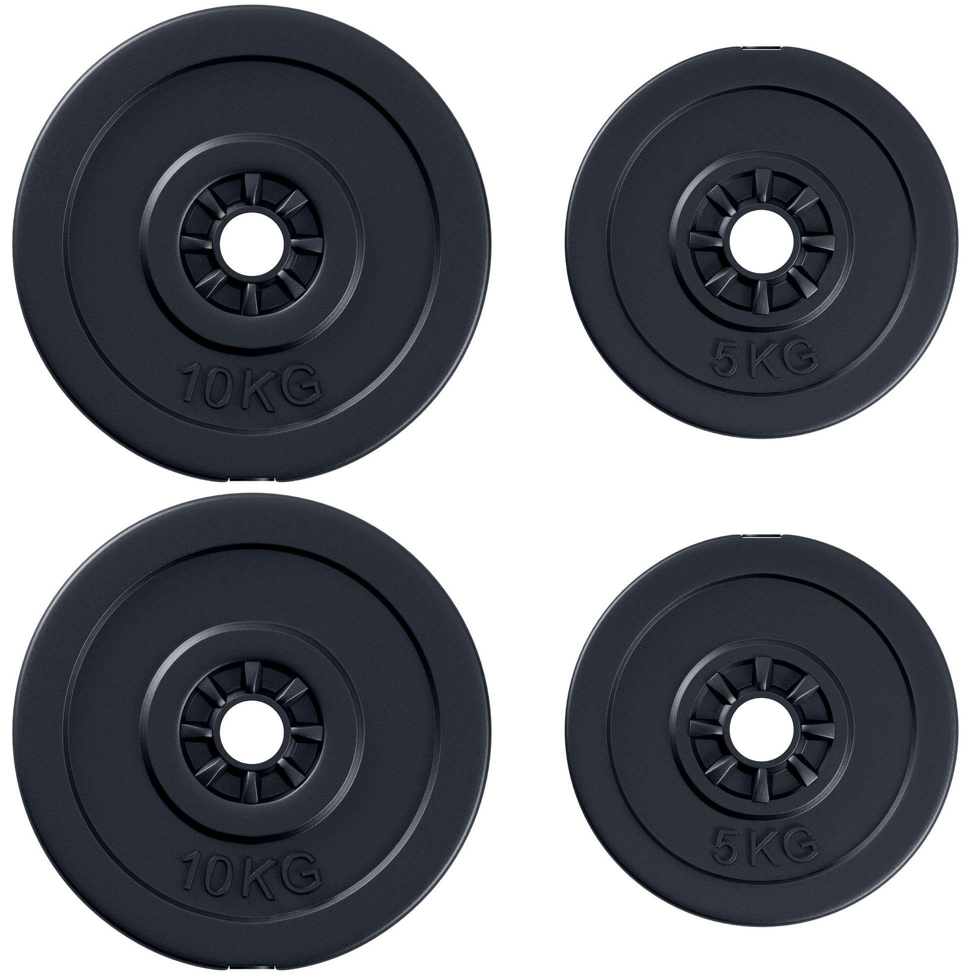 4 Piece dumbbell Weight Plates Set 2 x 11lbs and 2 x 22lbs Black (Weights Only) at Gallery Canada