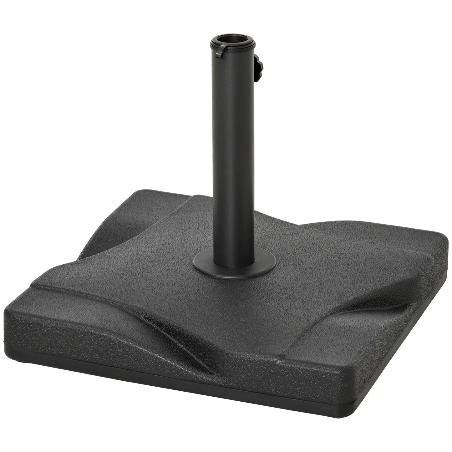 Outdoor Square Cement Parasol Base, Fits Φ1.3", Φ1.5", Φ2.0" Pole, Black Umbrella Bases at Gallery Canada