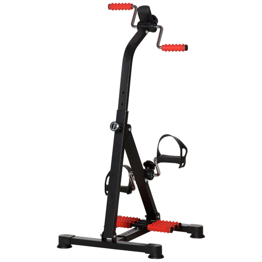 Pedal Exerciser, Hand Arm Knee and Leg Exercise Machine, Height-adjustable, with LCD Display and Foot Massage Roller - Gallery Canada