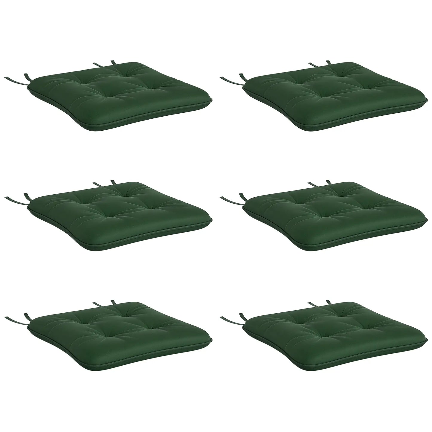 6-Piece Outdoor Patio Chair Cushion Set, Button Tufted, Dark Green Patio Chair Cushions at Gallery Canada