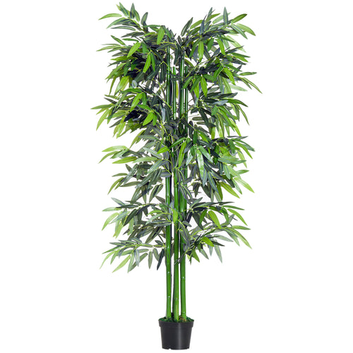 6FT Artificial Bamboo Tree Fake Decorative Plant with Nursery Pot for Indoor Outdoor Décor