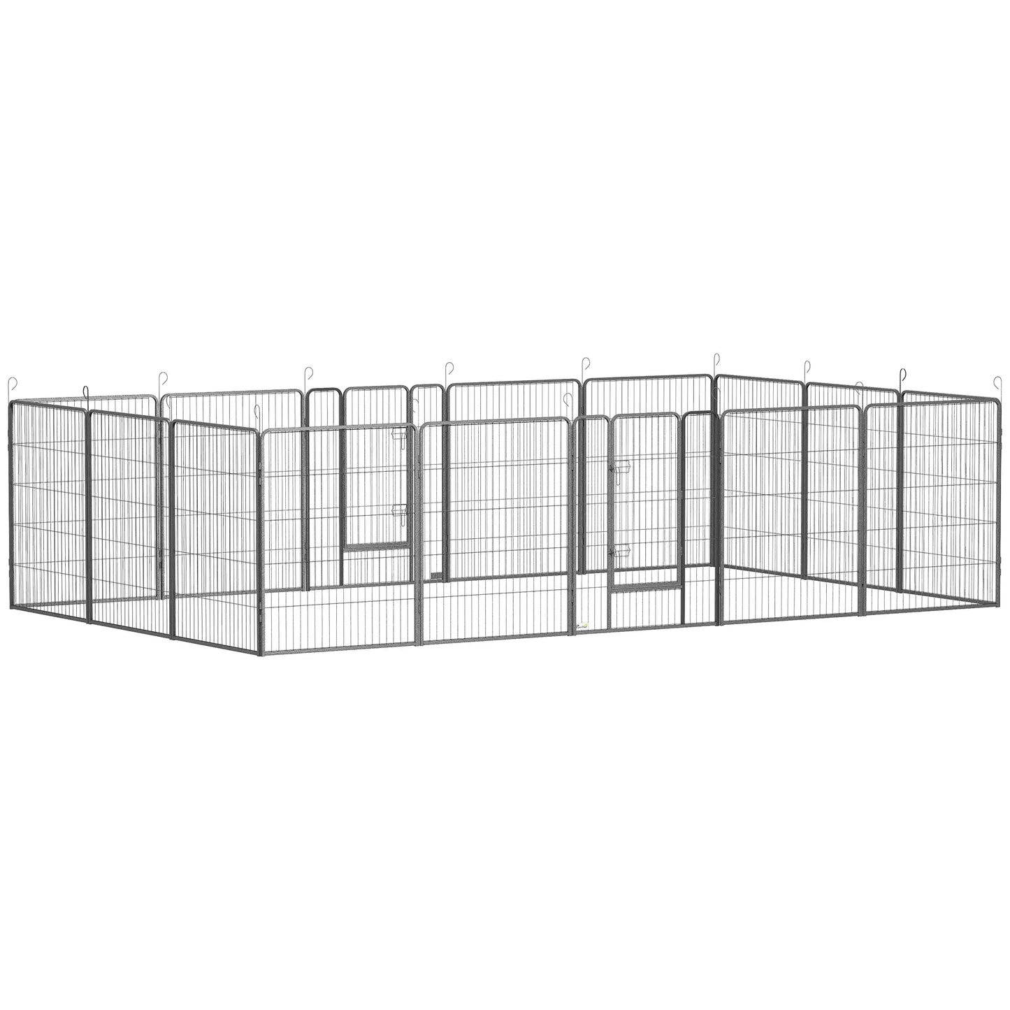 16 Panel 39" Heavy Duty Dog Playpen, Small Medium Large Dogs, Grey Houses, Kennels & Pens at Gallery Canada