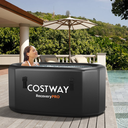 Portable Ice Bath Tub With Lid, Protective Cover, Black Spa & Salon Black at Gallery Canada