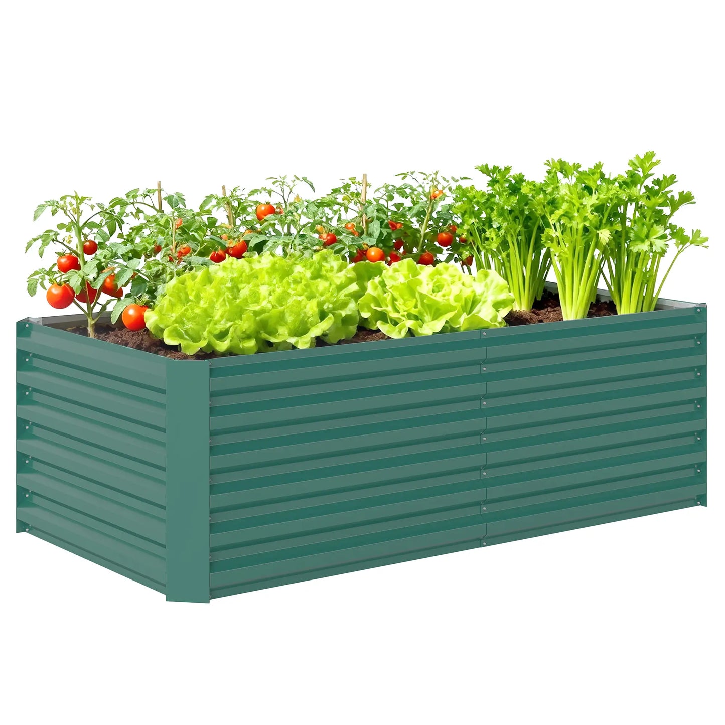 6' x 3' x 2' Raised Garden Bed, Galvanized Planter Box, Dark Green Galvanized Planter Boxes at Gallery Canada
