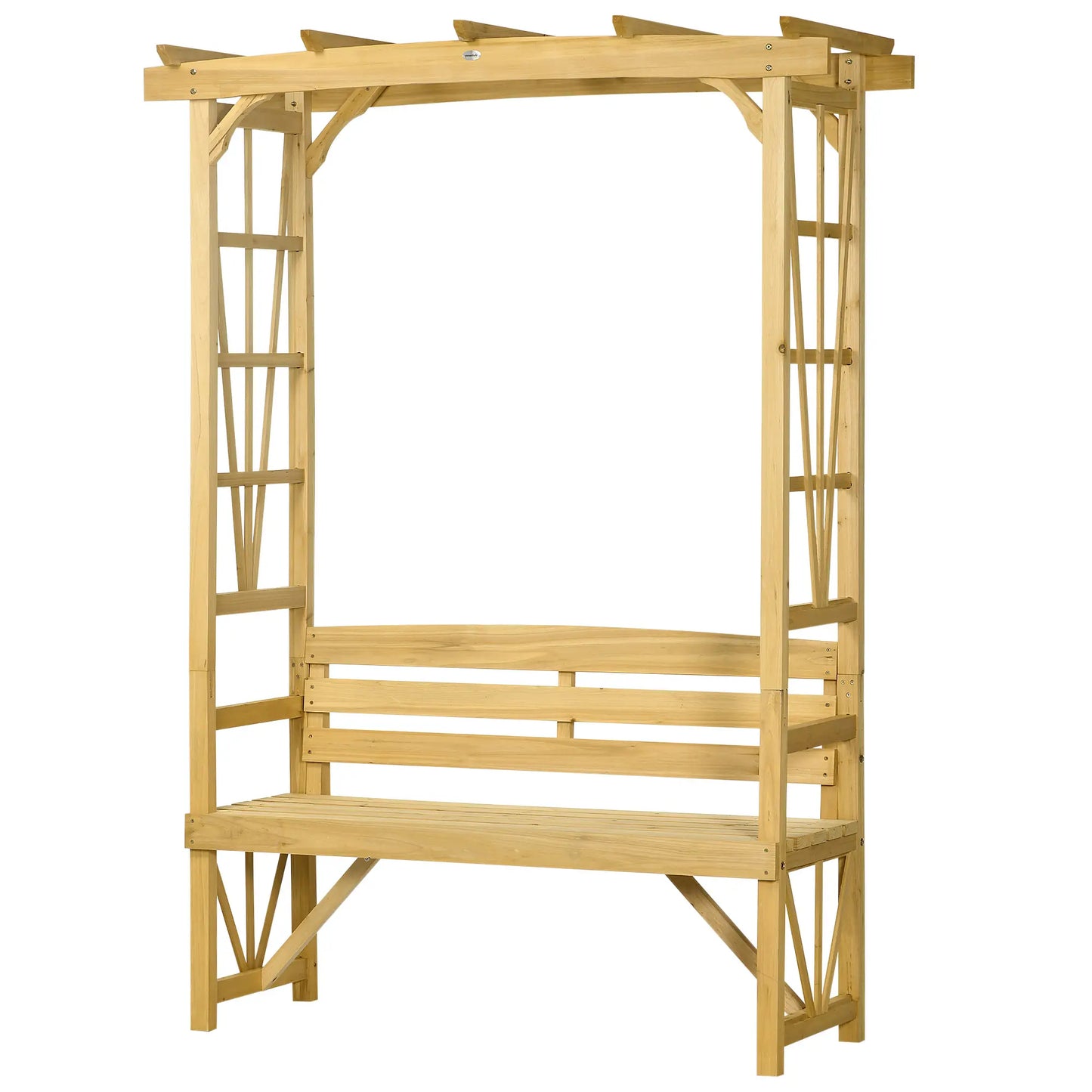 Wooden Patio Bench, Outdoor Bench for Plants, Light Brown Outdoor Benches at Gallery Canada