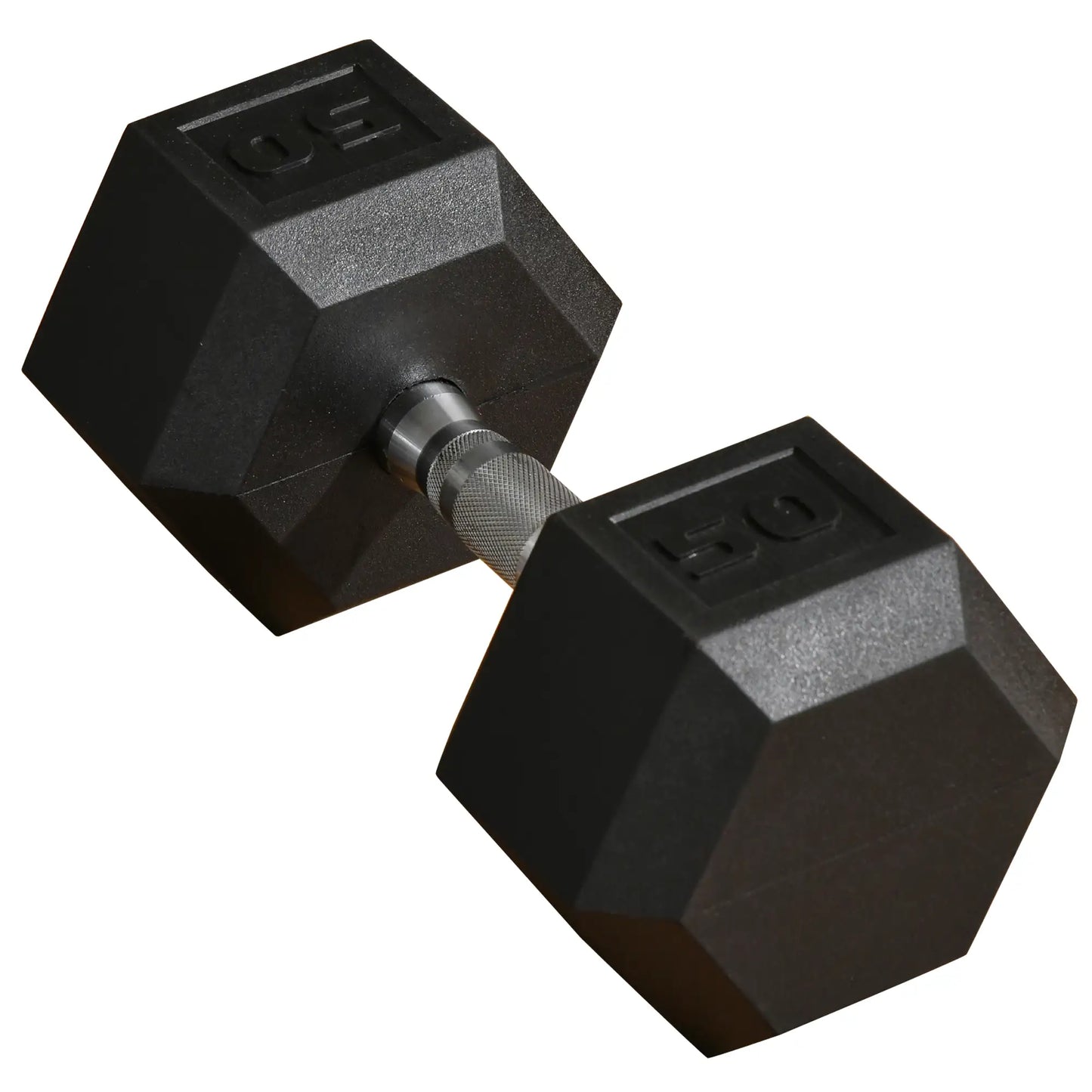 50lbs Rubber Hex Dumbbells, Hand Weight, Home Gym, Black Dumbbells & Barbells at Gallery Canada