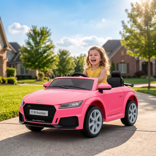 12V Kids Ride on Car, Audi TT RS Electric Car with Remote, Pink