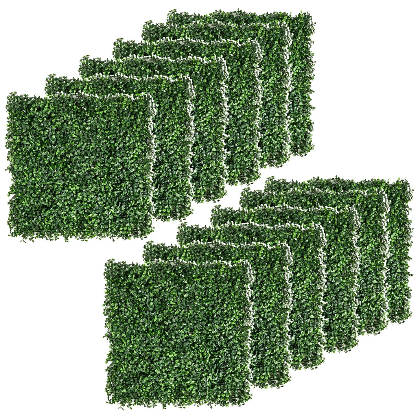 12-Piece Artificial Grass, Fake Green Wall, 19.75" x 19.75", Light Green Artificial Wall Grass at Gallery Canada