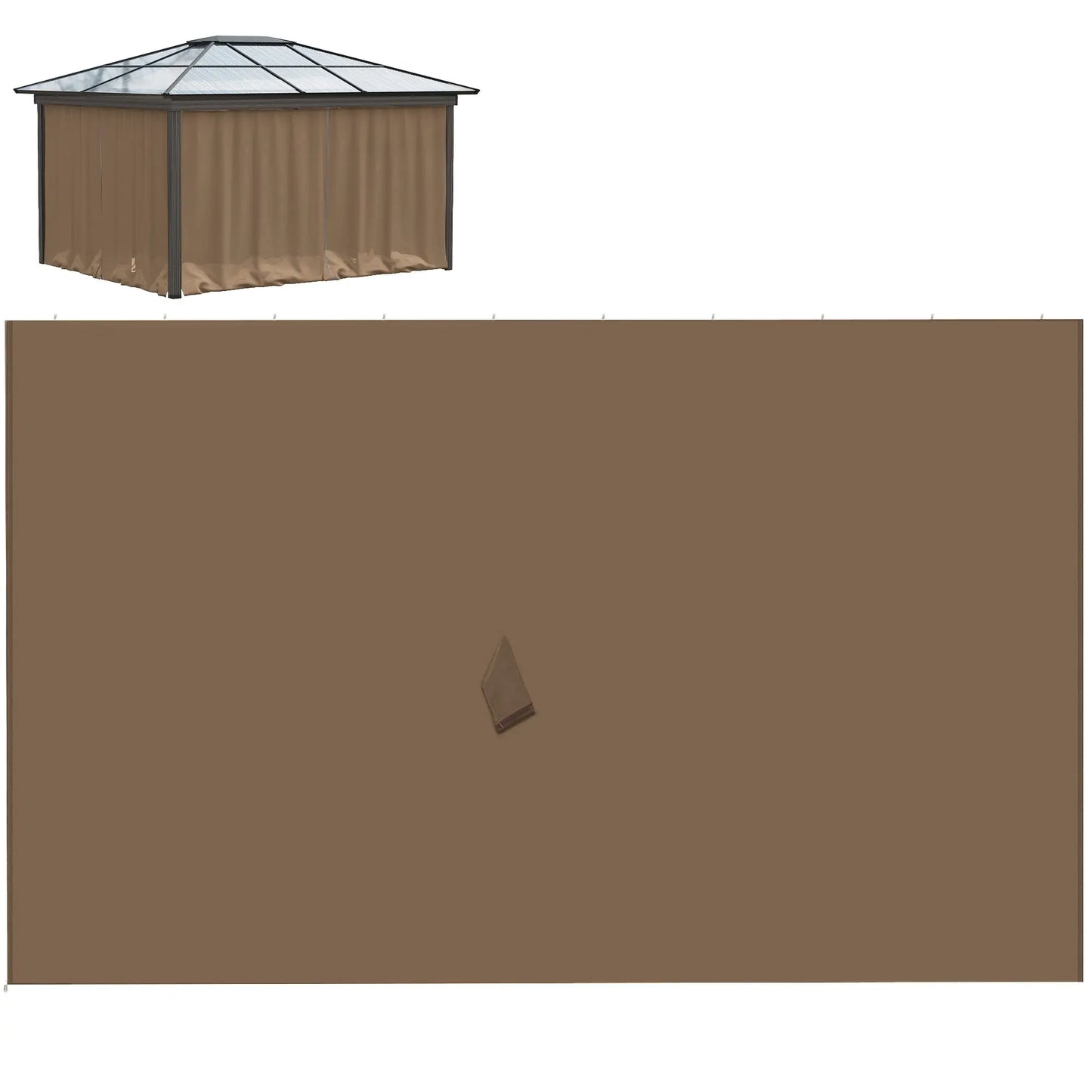 10' x 10' Gazebo Sidewall Set, 4 Panels, Hooks Included, Brown Gazebo Sidewalls at Gallery Canada