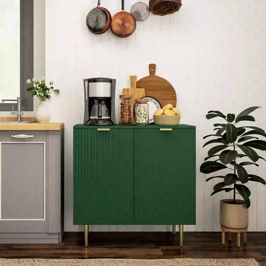 Modern Kitchen Cabinet, Adjustable Shelves, Metal Legs, Green Bar Cabinets Green at Gallery Canada