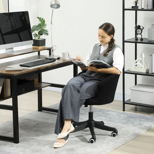 Armless Office Chair, Adjustable Height, Swivel Wheels, Mid Back, Black Task Chairs Black at Gallery Canada