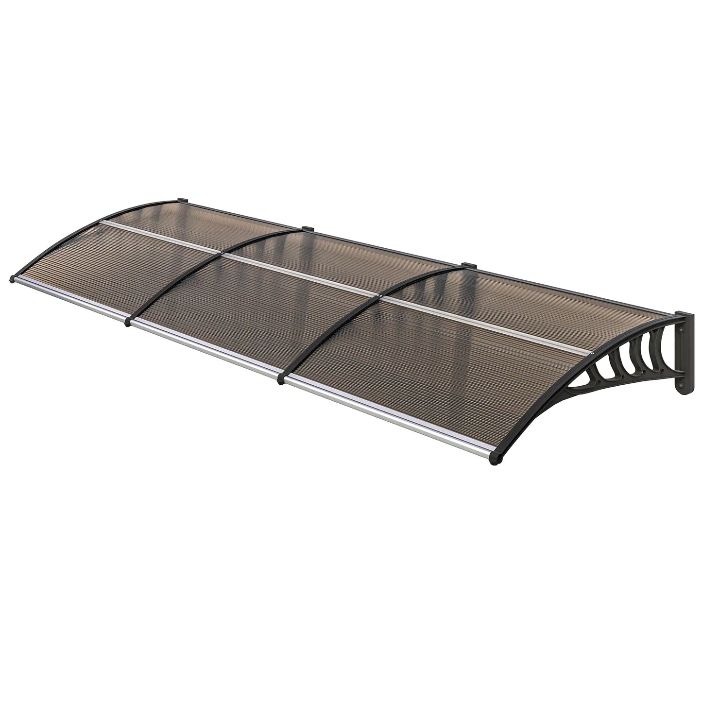 Awning Door Canopy, 119.3" x 37.8", Polycarbonate, UV Protection, Brown Door Awnings at Gallery Canada