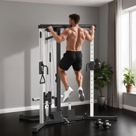 Multifunctional Home Gym, Pull Up Bar, 15-Position Adjustable Power Towers Black at Gallery Canada