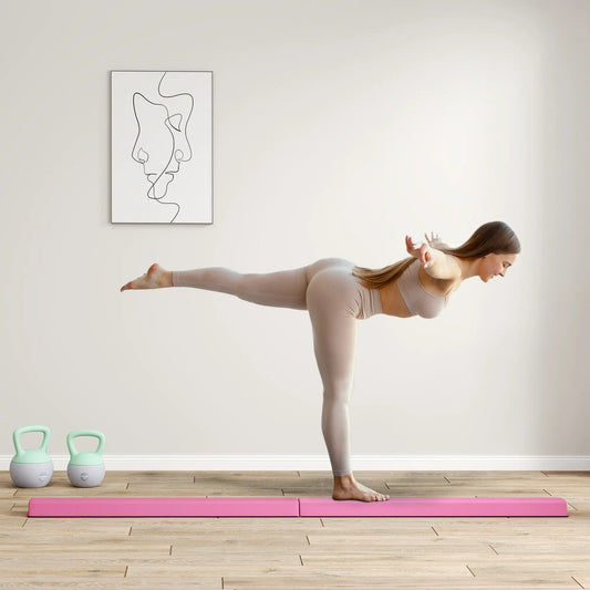 7.7ft Folding Balance Beam, Gymnastics Equipment, Anti-Slip, Red Gymnastics Mats Red at Gallery Canada