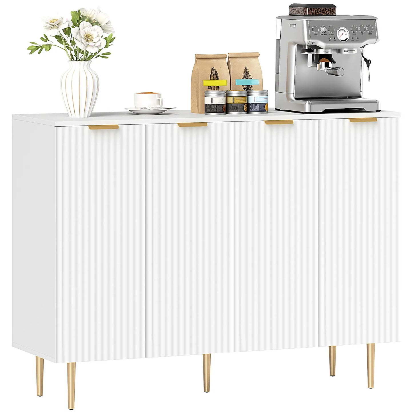 Modern Kitchen Storage Cabinet, Adjustable Shelves, White Bar Cabinets at Gallery Canada