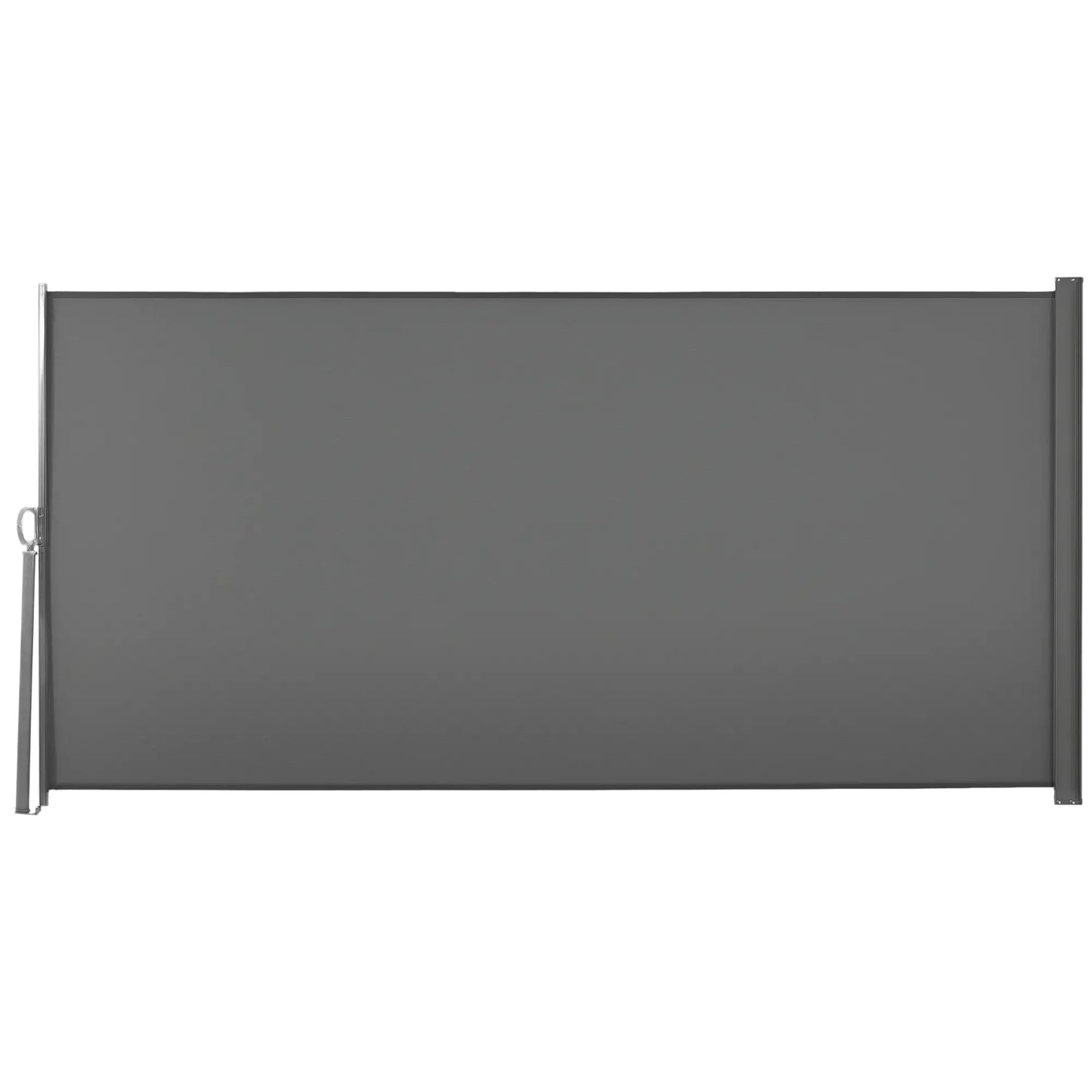 Outdoor Folding Retractable Side Awning, UV Wind Resistant, 118" x 63", Light Grey Side Awnings at Gallery Canada