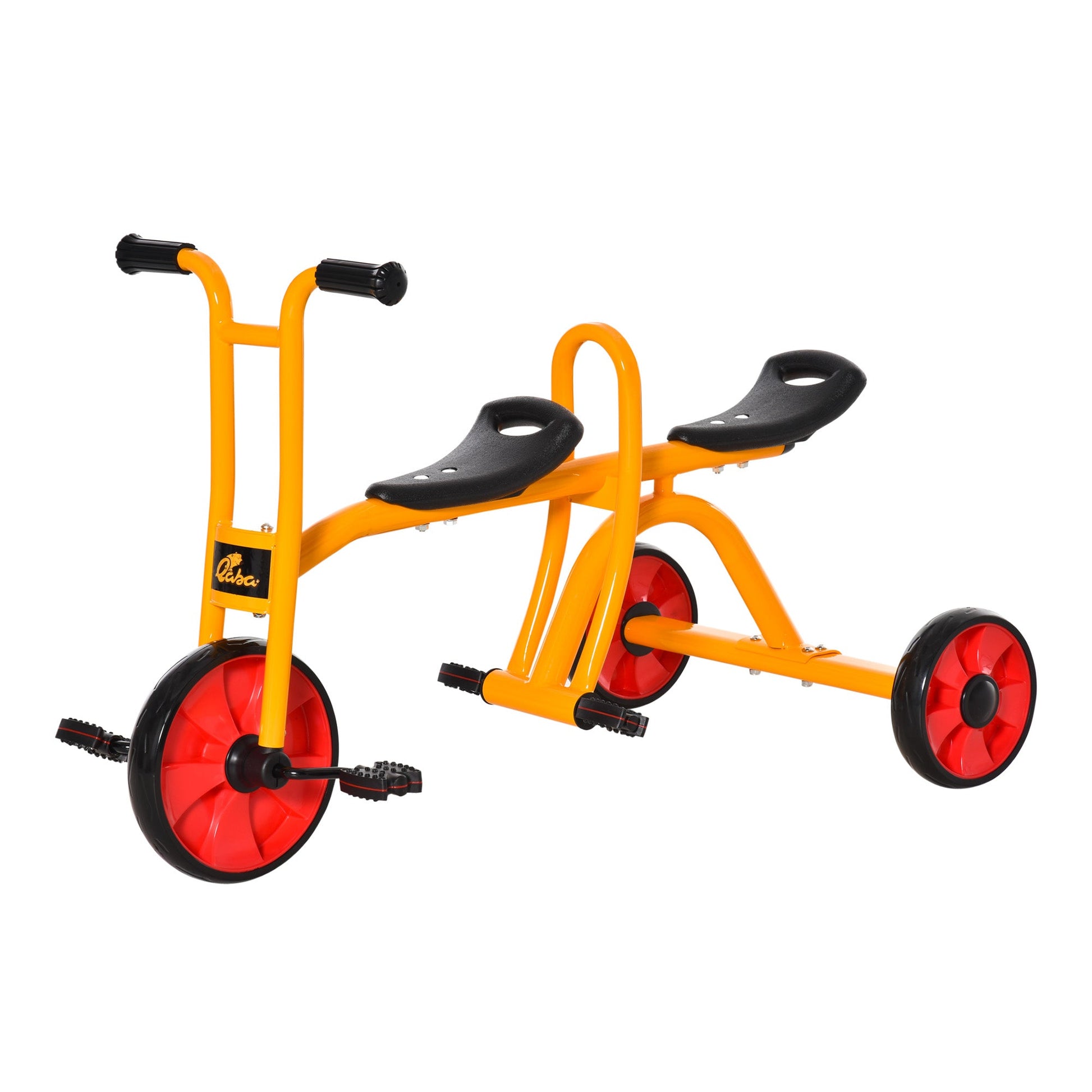 Kids Tandem Tricycle 3 Wheels Toddler Bike Trike Baby Boys Girls w/ Double Seats Outdoor &; Indoor for 3-5 Years Old Yellow at Gallery Canada