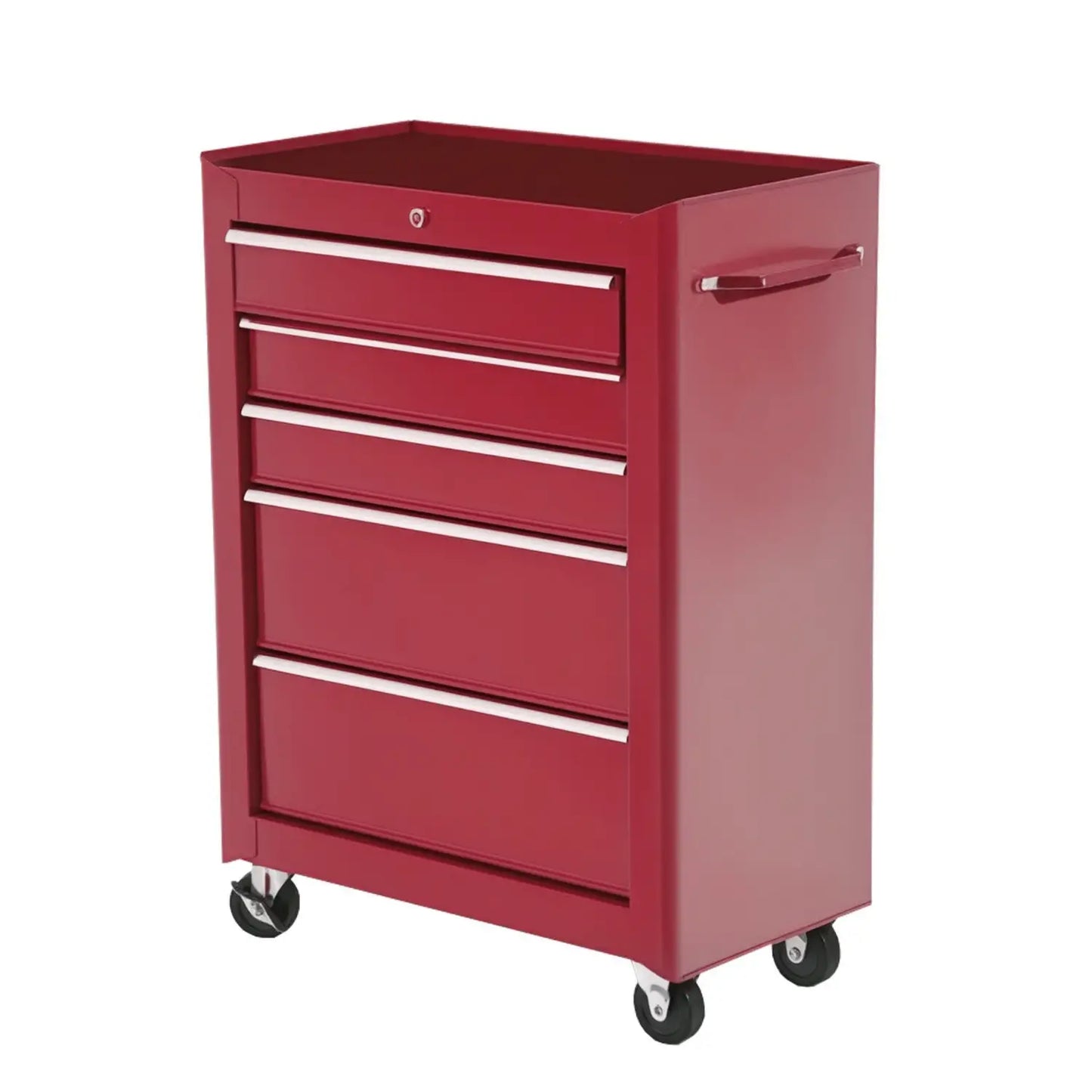 5-Drawer Rolling Tool Cabinet, Lockable Tool Chest, Red Tool Organizers at Gallery Canada