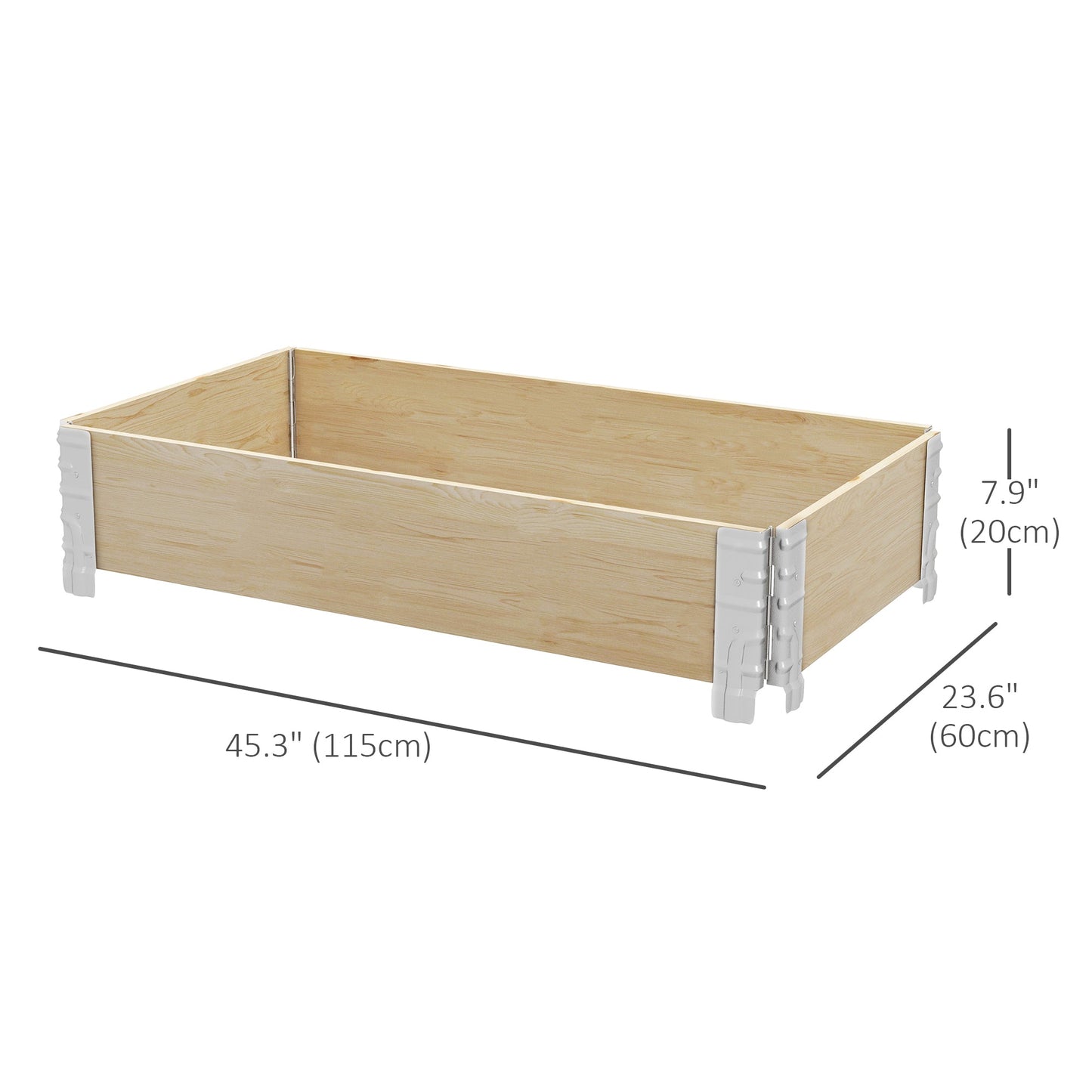 Raised Garden Bed, Foldable Wooden Planters for Outdoor Vegetables, Flowers, Herbs, Plants, Easy Assembly at Gallery Canada