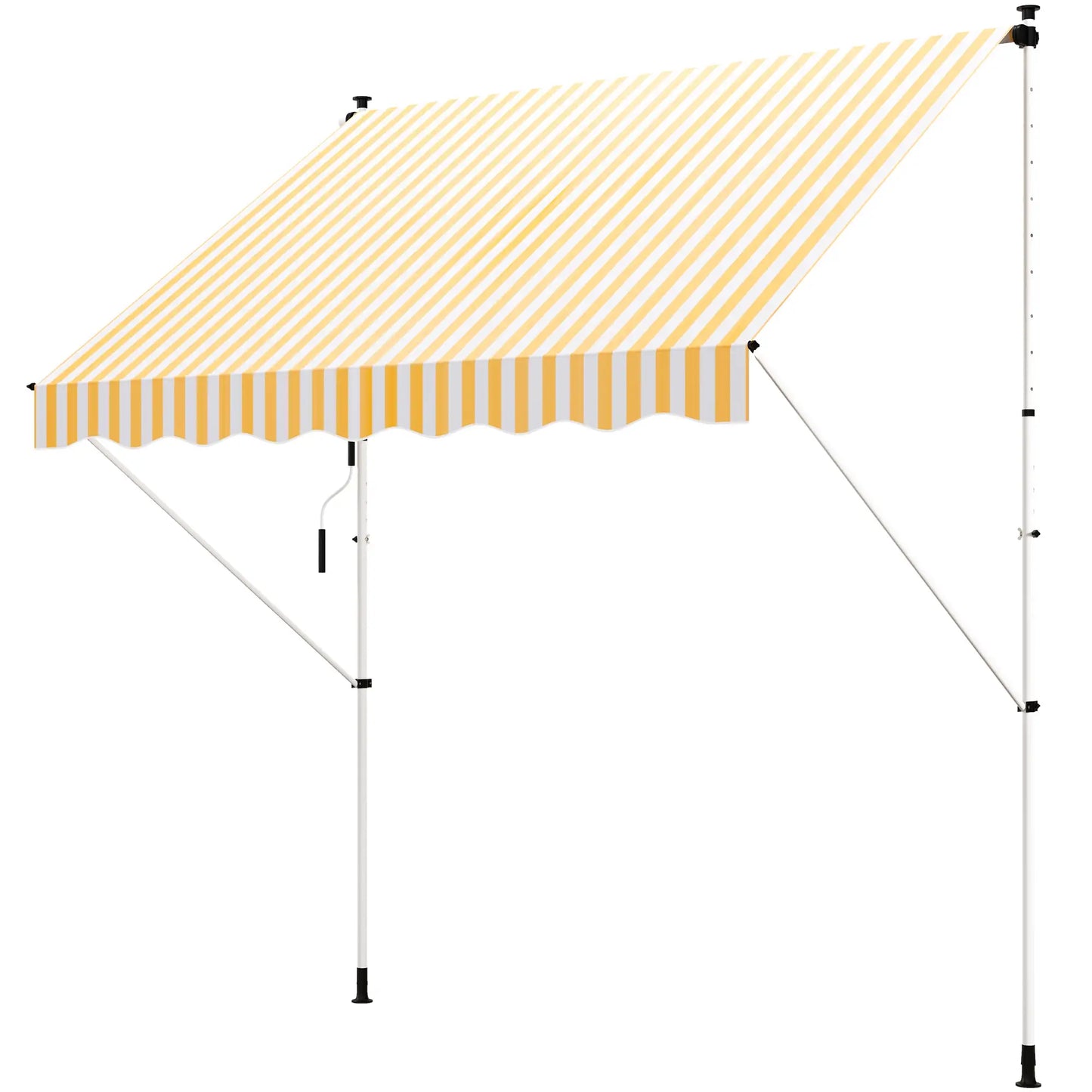 10x5 Ft Manual Retractable Awning, Water Resistant UV Shade, Yellow Door Awnings at Gallery Canada