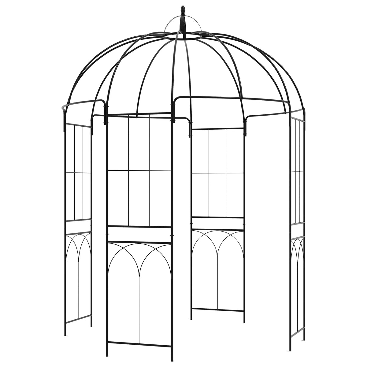 Birdcage Shape Arbour, Metal Garden Pergola for Climbing Plants Garden Arches at Gallery Canada