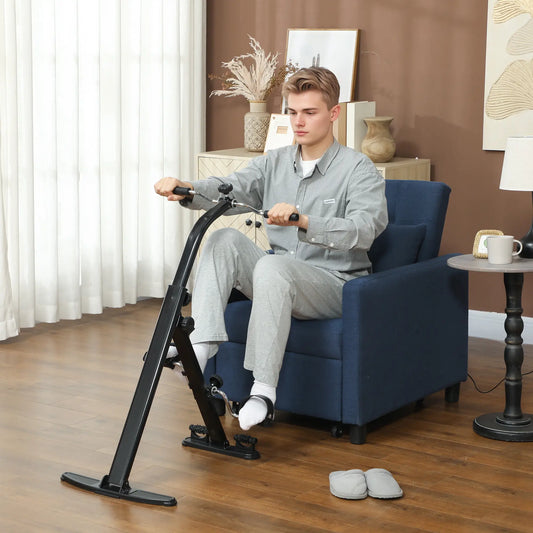 Foldable Seated Pedal Exerciser, Leg Exercise Bike with LCD Monitor Exercise & Stationary Bikes Black at Gallery Canada