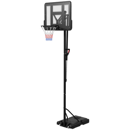 7.7-10ft Basketball Hoop, Freestanding Basketball System with 43'' Shatterproof Backboard and Wheels