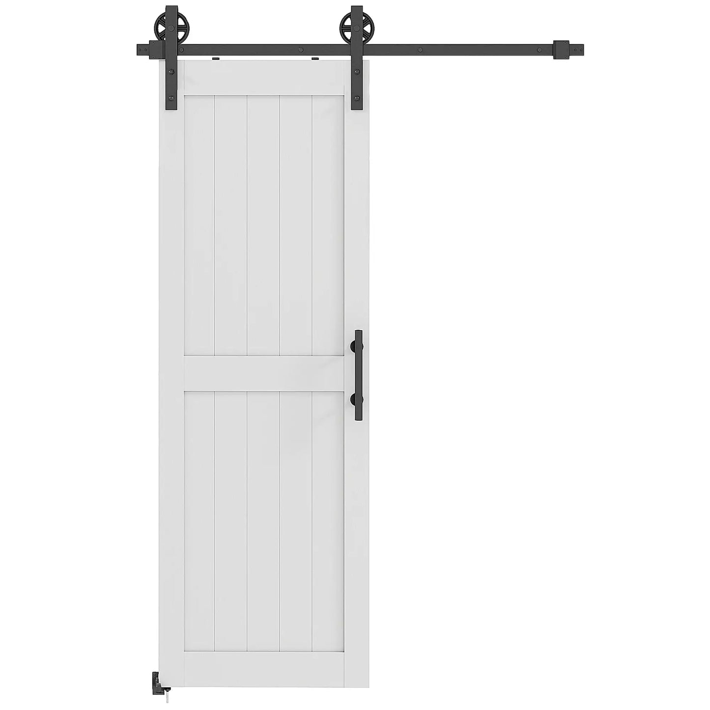 Barn Door with 5FT Sliding Hardware Kit, White