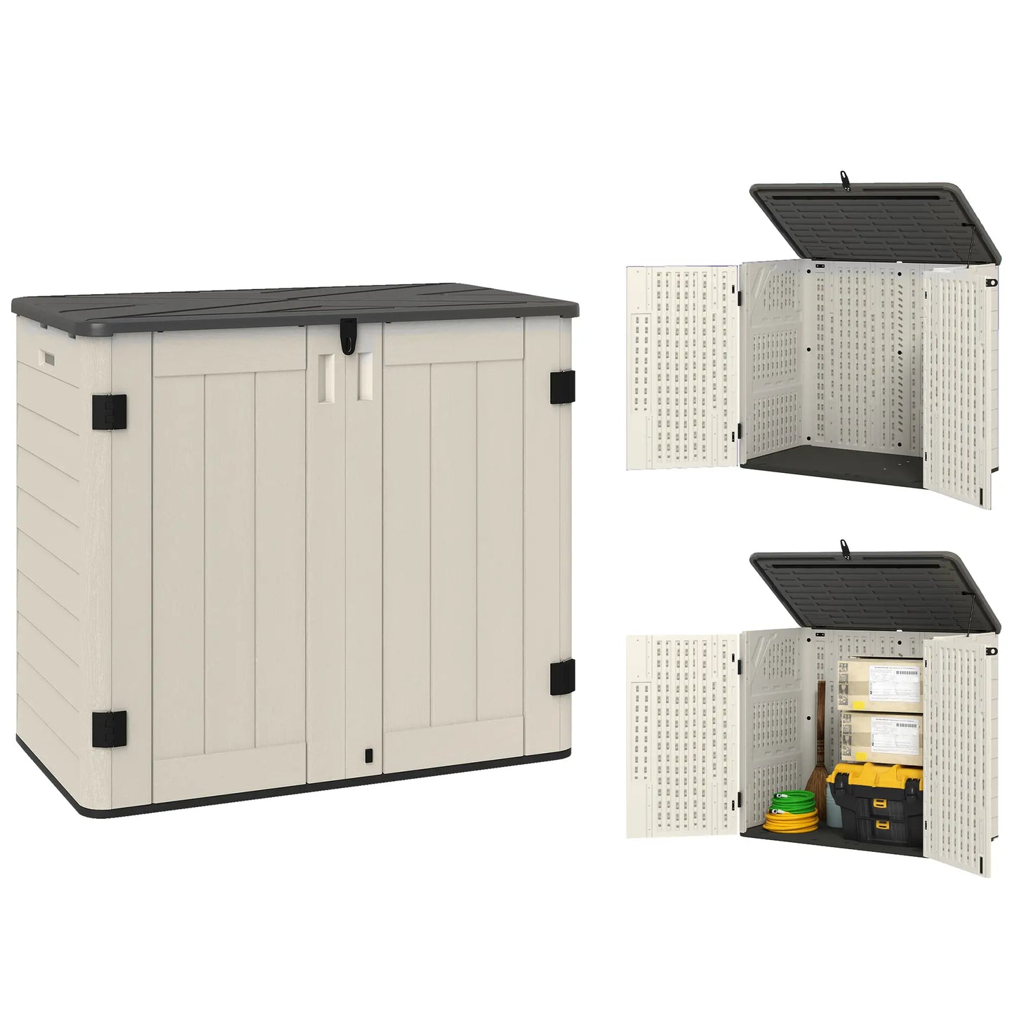 185 Gallon Outdoor Storage Cabinet, Openable Top, Lockable Doors Sheds at Gallery Canada