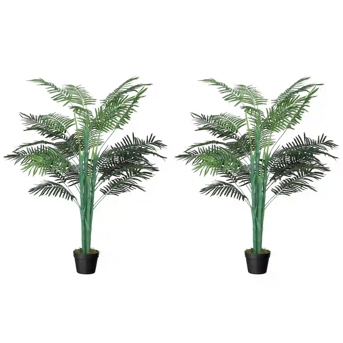 5FT Artificial Palm Tree Set, Fake Tropical Plant In Pot, Green Artificial Trees at Gallery Canada