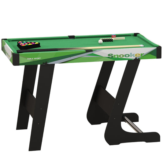 41" Mini Pool Table Set Folding Billiard Table with 2 Cues, 16 Balls, Chalk, Triangle, Brush, Green - Gallery Canada