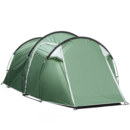 Pop Up Camping Tent with Vestibule Waterproof Tent for 2-3 Person, Dark Green at Gallery Canada