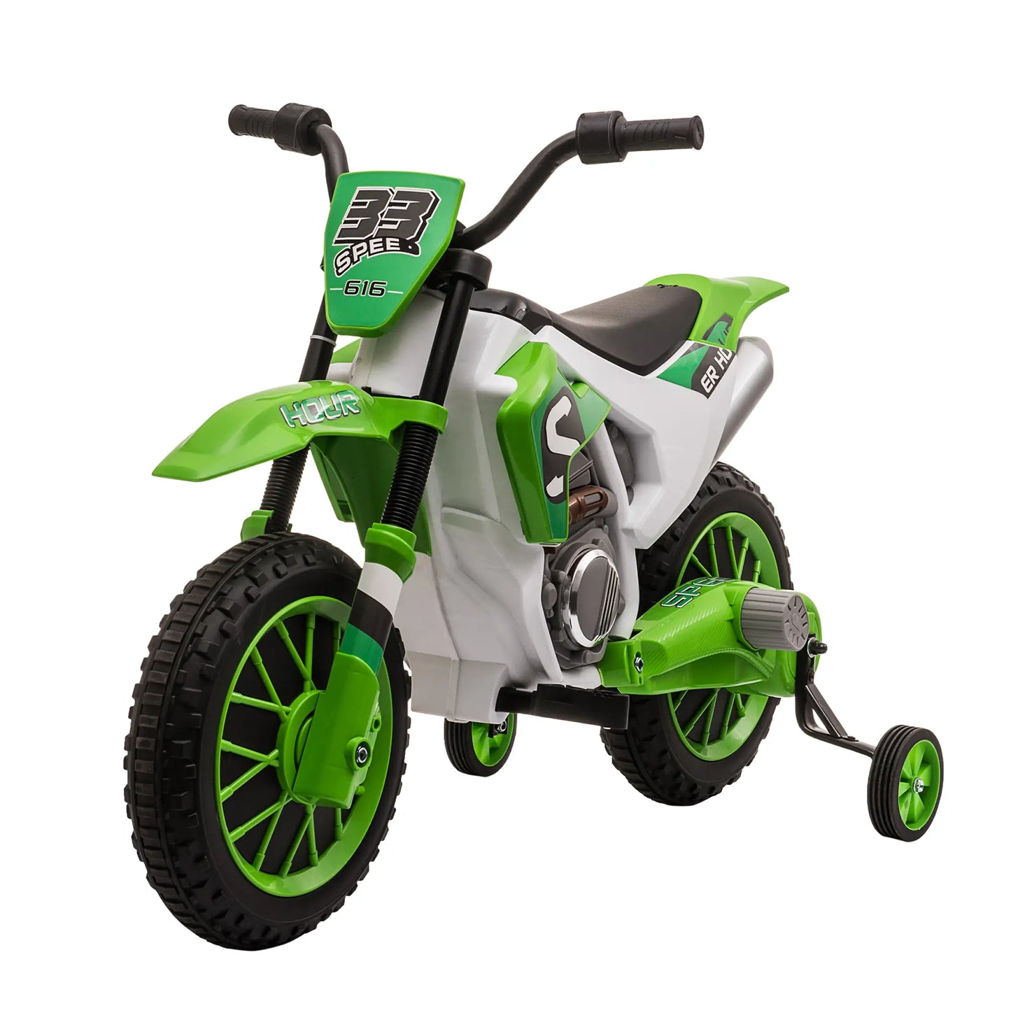 Kids Dirt Bike, Battery Powered, 12V, Green Electric Motorcycles at Gallery Canada