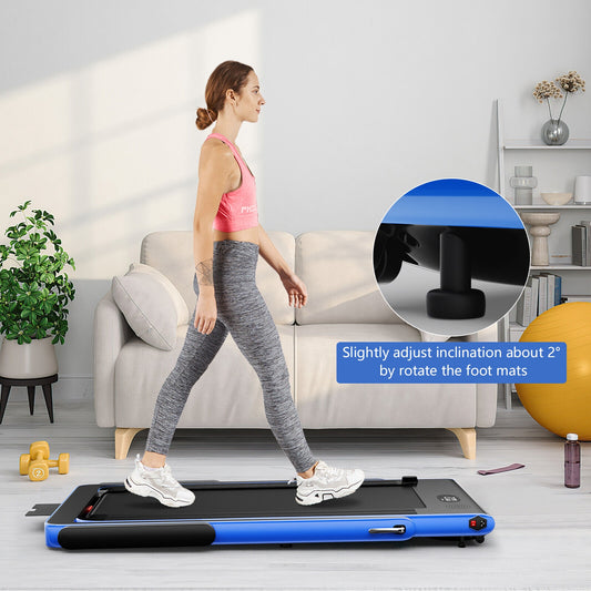 2.25HP 2 In 1 Folding Treadmill, With App Speaker Remote Control, Navy