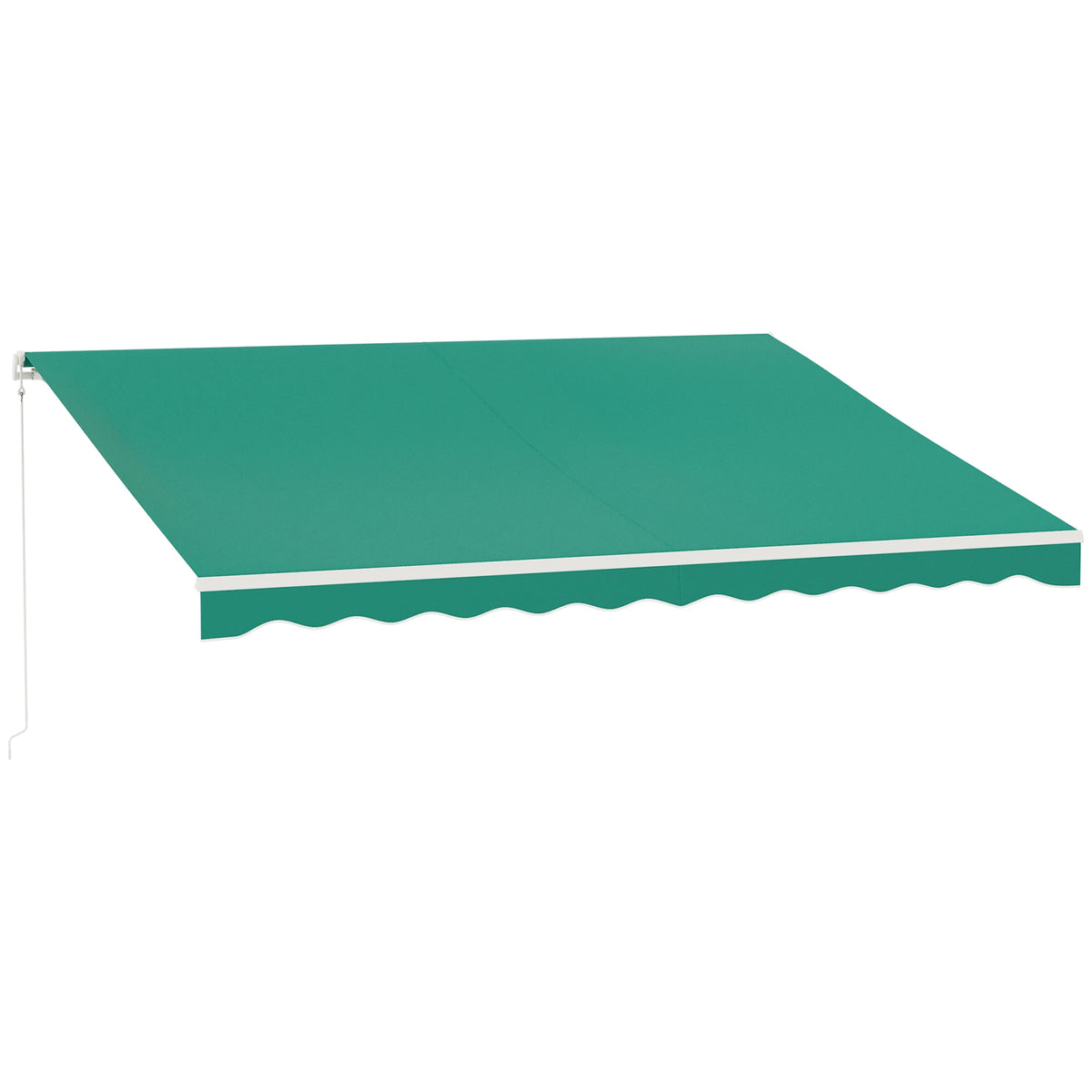 13' x 10' Retractable Electric Awning, Sun Shade Shelter, Remote, Green