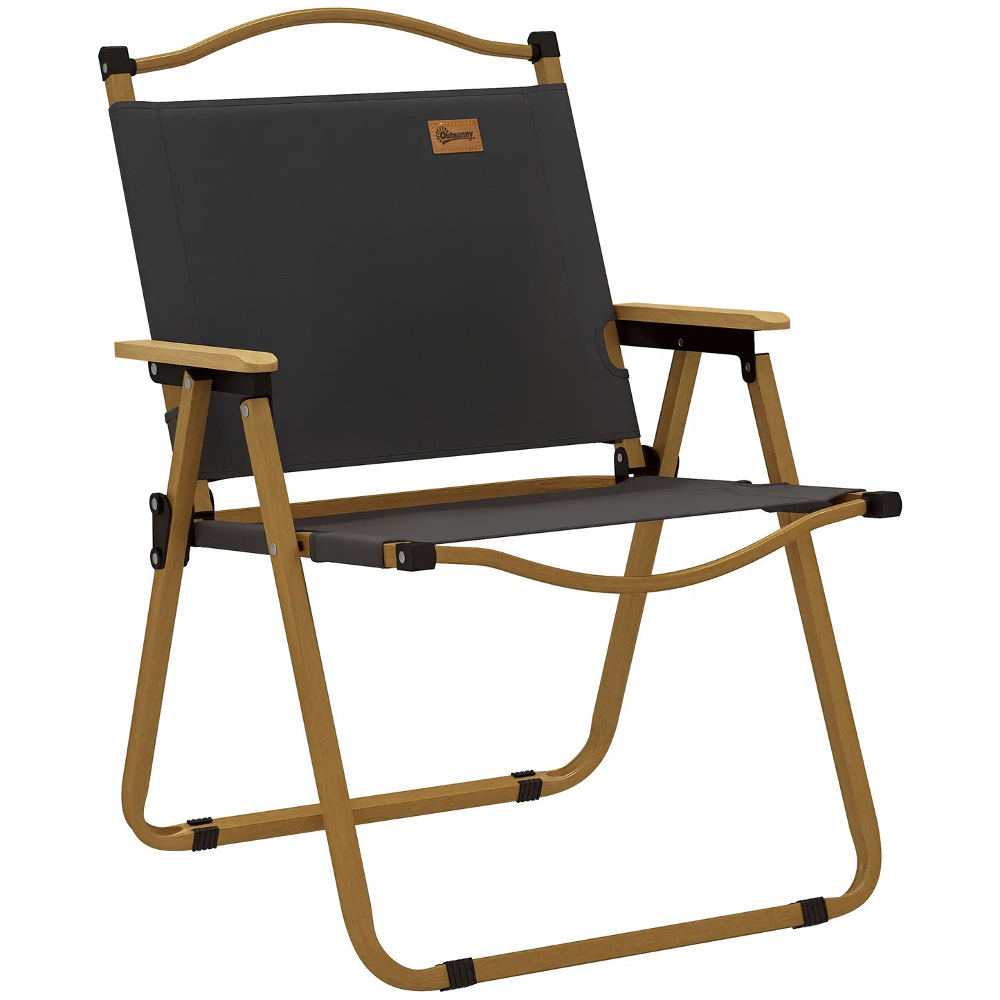 Lightweight Folding Camping Chair, Portable Armchair, Dark Grey Picnic Tables & Camping Chairs at Gallery Canada