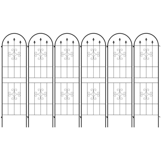 Metal Trellis Set of 6, Garden Trellis for Climbing Plants Support Frames, Arrow Design - Gallery Canada
