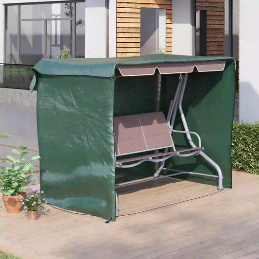 3-Seater Patio Swing Cover, Waterproof, 85" x 61" x 59", Dark Green Patio Furniture Covers Dark Green at Gallery Canada