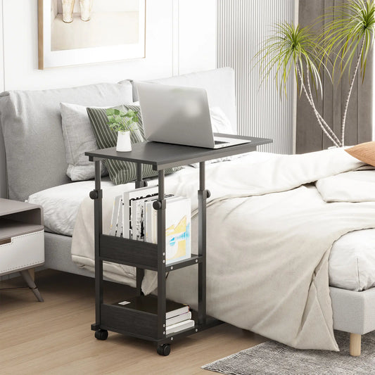 Mobile Standing Desk, Adjustable Height 31.5 inch, Black Side Tables Black at Gallery Canada