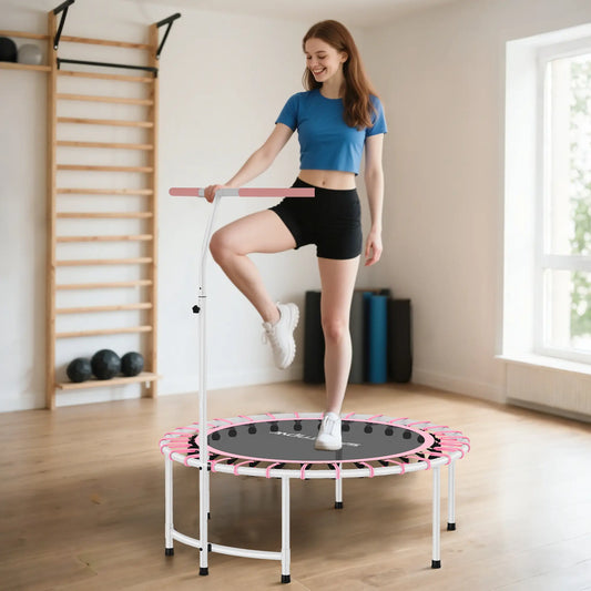 40" Foldable Bungee Rebounder Trampoline, Pink Trampolines Pink at Gallery Canada